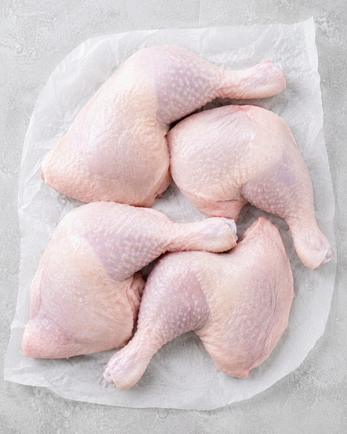 Pata muslo de pollo fresco